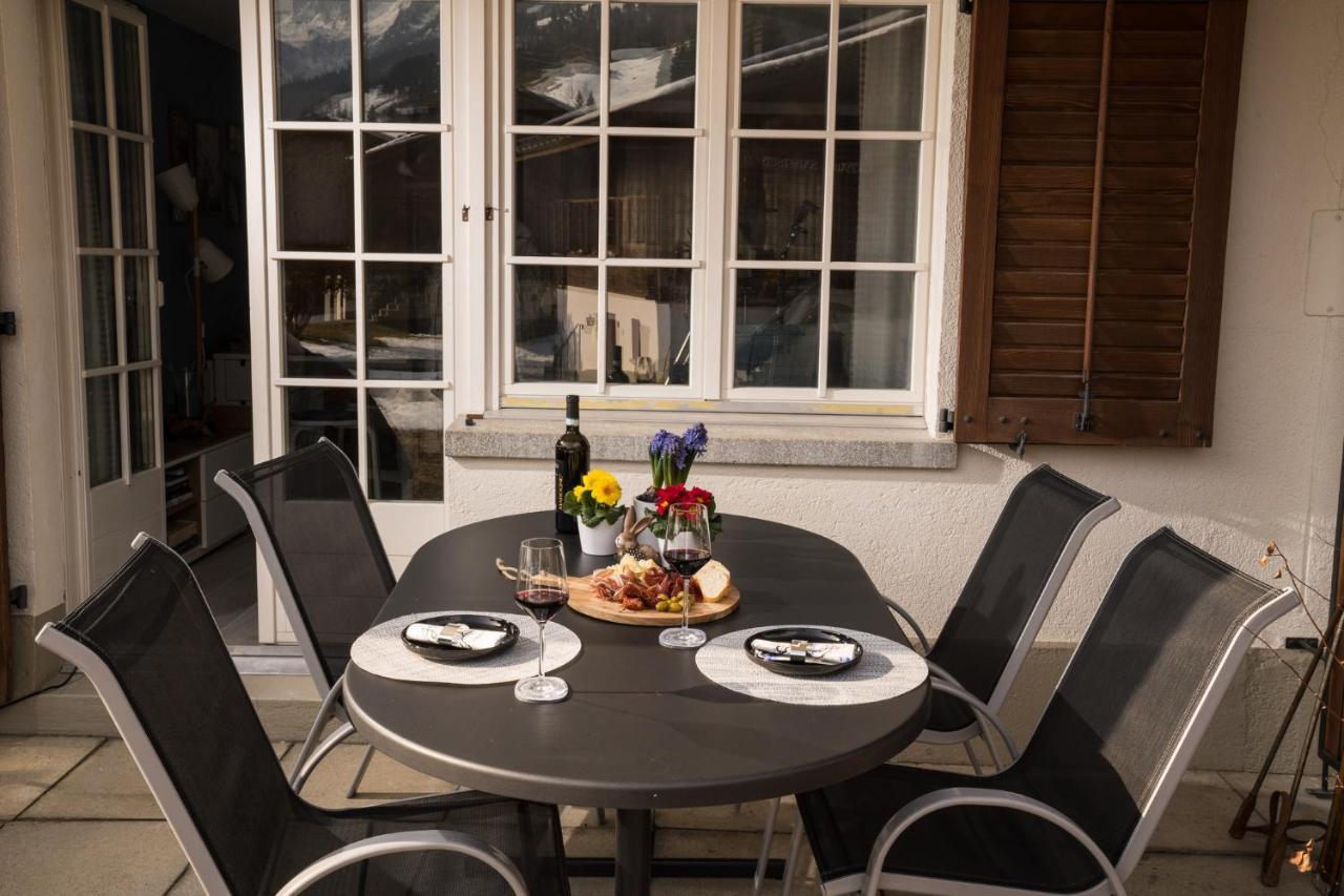 Chalet Spitzhorn - Your Peak Getaway - Private Terrasse & Gratis Parkplatz Gsteig Exteriér fotografie